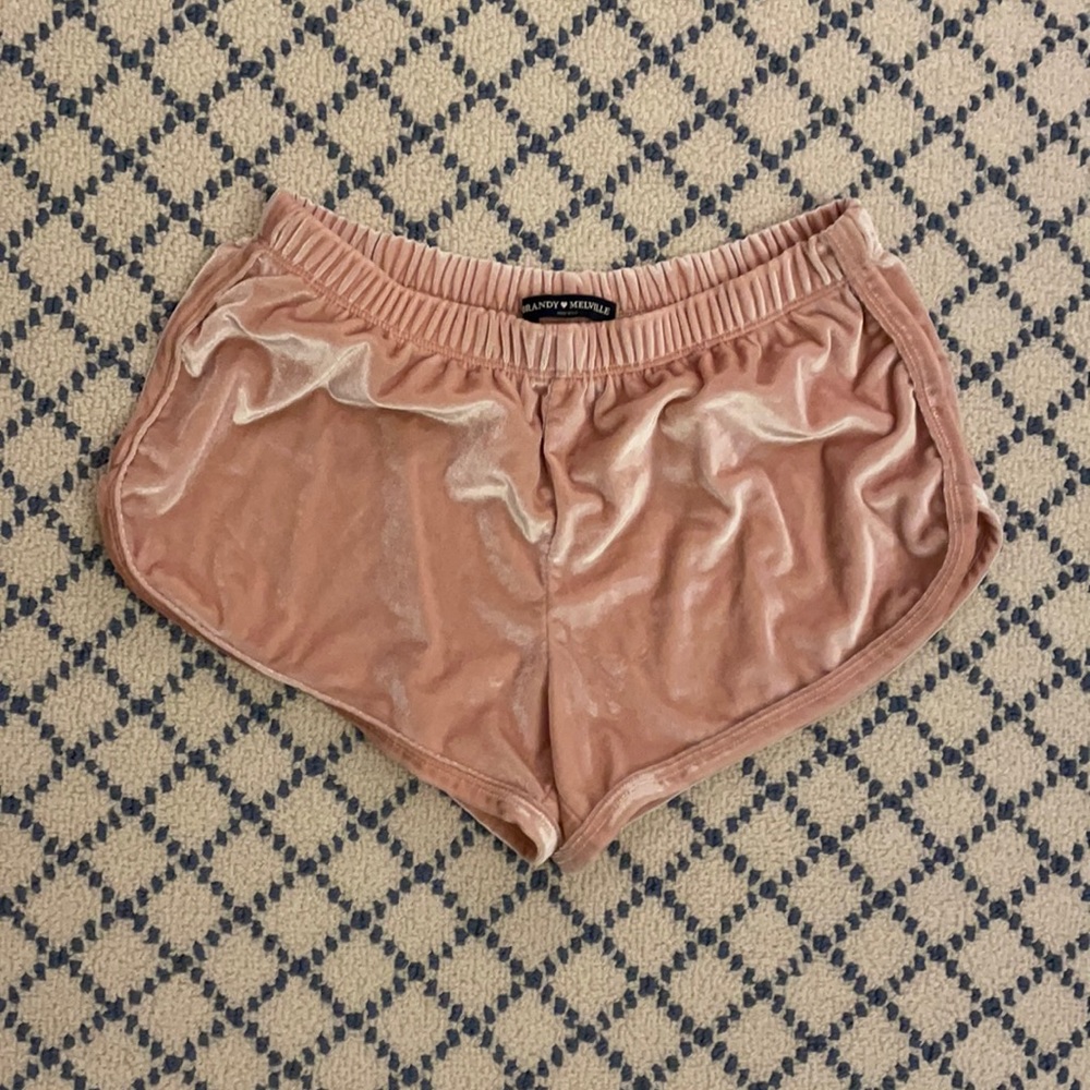 Pink Velvet Brandy Melville Shorts